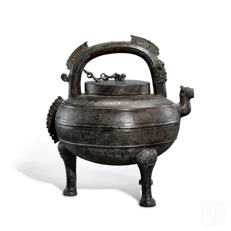 An archaic bronze ritual pouring vessel, he, Eastern Zhou dynasty, Spring and Autumn period | 東周春秋 青銅提梁獸首盉 - 图3